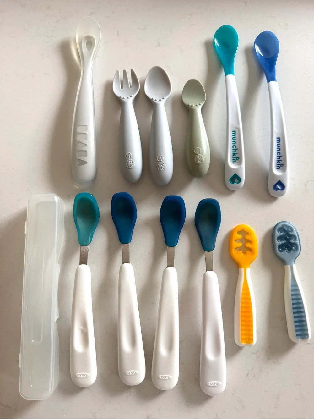 12-Piece Toddler Feeding Utensil Bundle + Storage Case